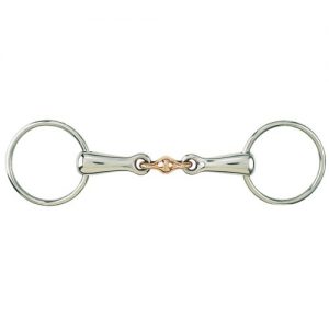 Heavy Training Snaffle Bit w/Copper Ball Centre Join