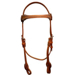 Fort Worth Texas Star Headstall Natural