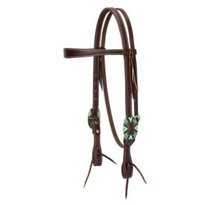 Weaver Southwest Rope Edge Hardware Slim Cowboy Headstall