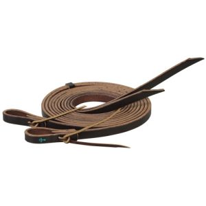 Weaver Turquoise Cross Skirting Leather Split Reins 5/8 x 7' - Mahogany