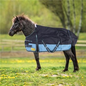 Piccolo Mini 600D Turnout Rug - Navy/Baby Blue - some sizes in stock