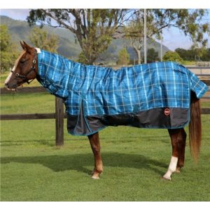 Kozy 1200D 250G Fill Nylon Horse Rug Combo - Blue Tartan - ordered in product