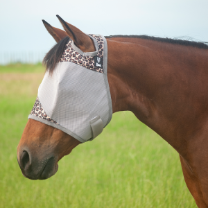 Cashel Crusader Designer Fly Mask – Standard – Leopard Print