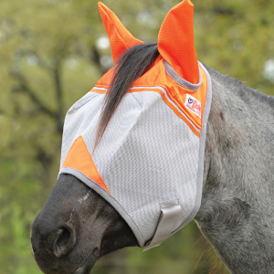 Cashel Crusader Fly Mask – Standard with Ears – Orange