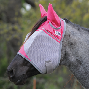 Cashel Crusader Fly Mask – Standard with Ears – Pink