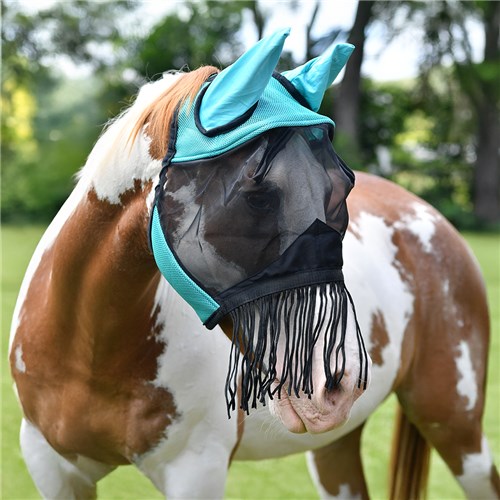 Horsemaster Fly Mask with Ears & Nose Fringe