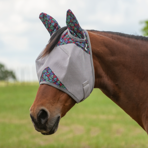 Cashel Crusader Designer Fly Mask – Standard – Black Tribal