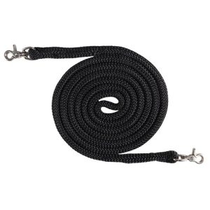 Fort Worth Guy McLean Roper Rein w/Clips - Black 5'