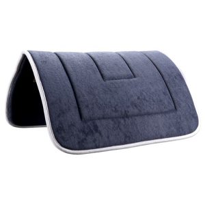 Terry Towel Saddle Pad - Blue w/White Binding