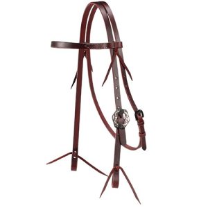 Fort Worth Oily Headstall w/Single Buckle - Latigo