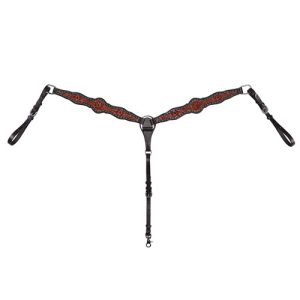 Fort Worth Odina Breastcollar - Turquoise Buckstitched