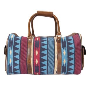 Fort Worth Overnight Navajo Bag - Blue/Red/Cream