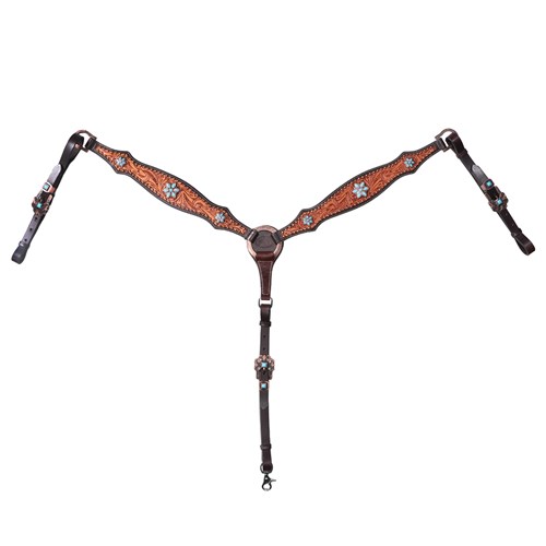 Fort Worth Wildflower Breastcollar - Turquoise & Copper